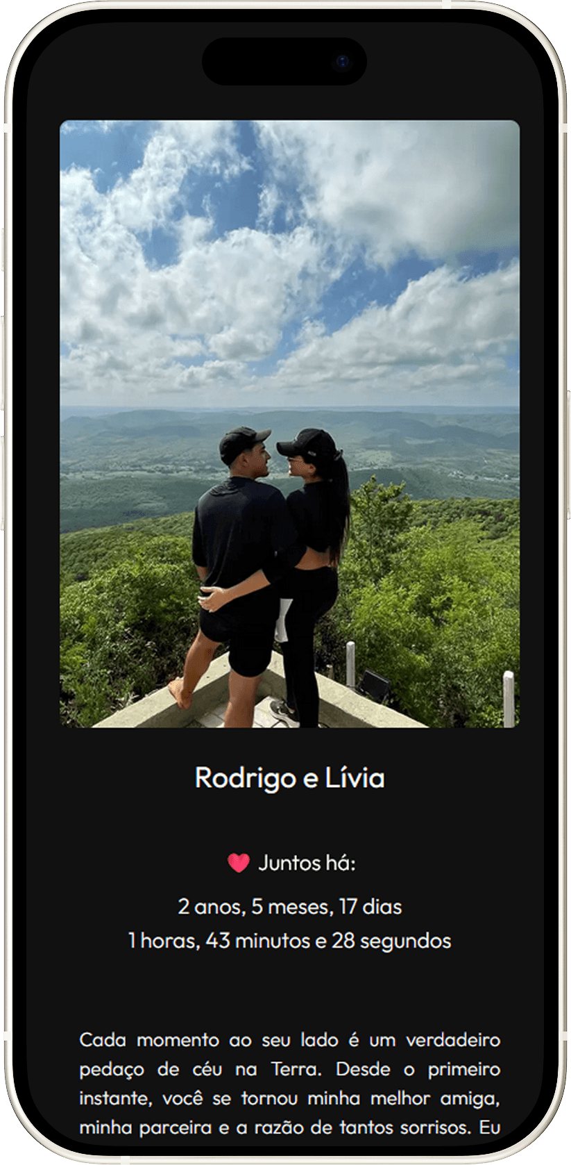 Preview da página do casal